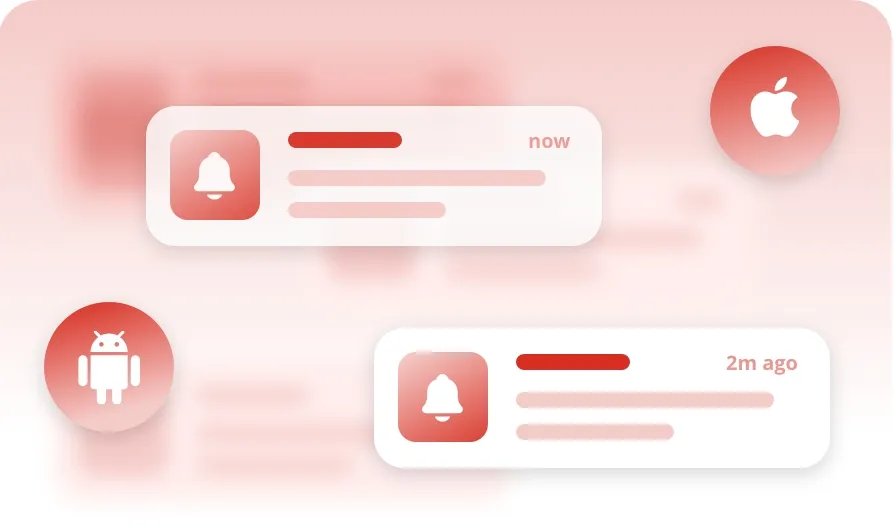 Push notifications from a white-label mobile app