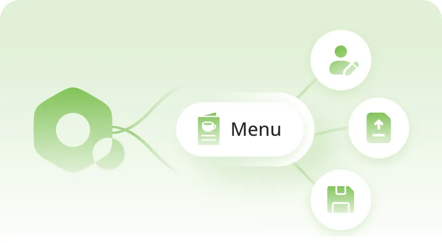 Menu updates flowing from Gateway to every channel