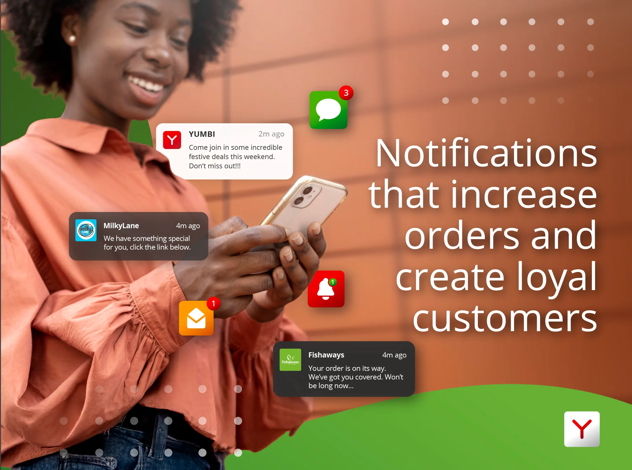 Promote limited time offers, new menu items and loyalty incentives using simple GIFs without overdoing it