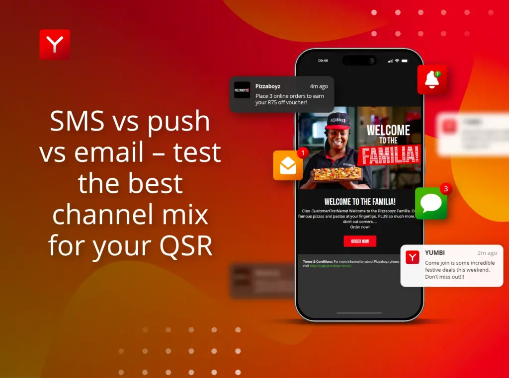 SMS vs push vs email – test the best channel mix for your QSR