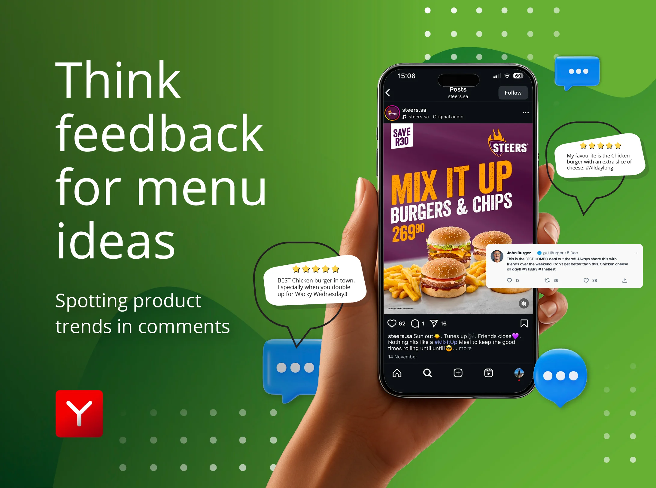 Think feedback for menu ideas – spotting product trends in comments